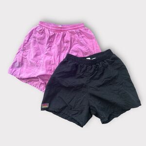 Retro Trek Wear USA Union Made Athletic Lined Shorts size Small in Pink & Black